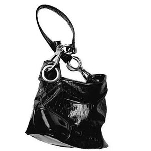 Pop Rock Classic Black 80s/90s Y2K Vinyl Shoulder Bag